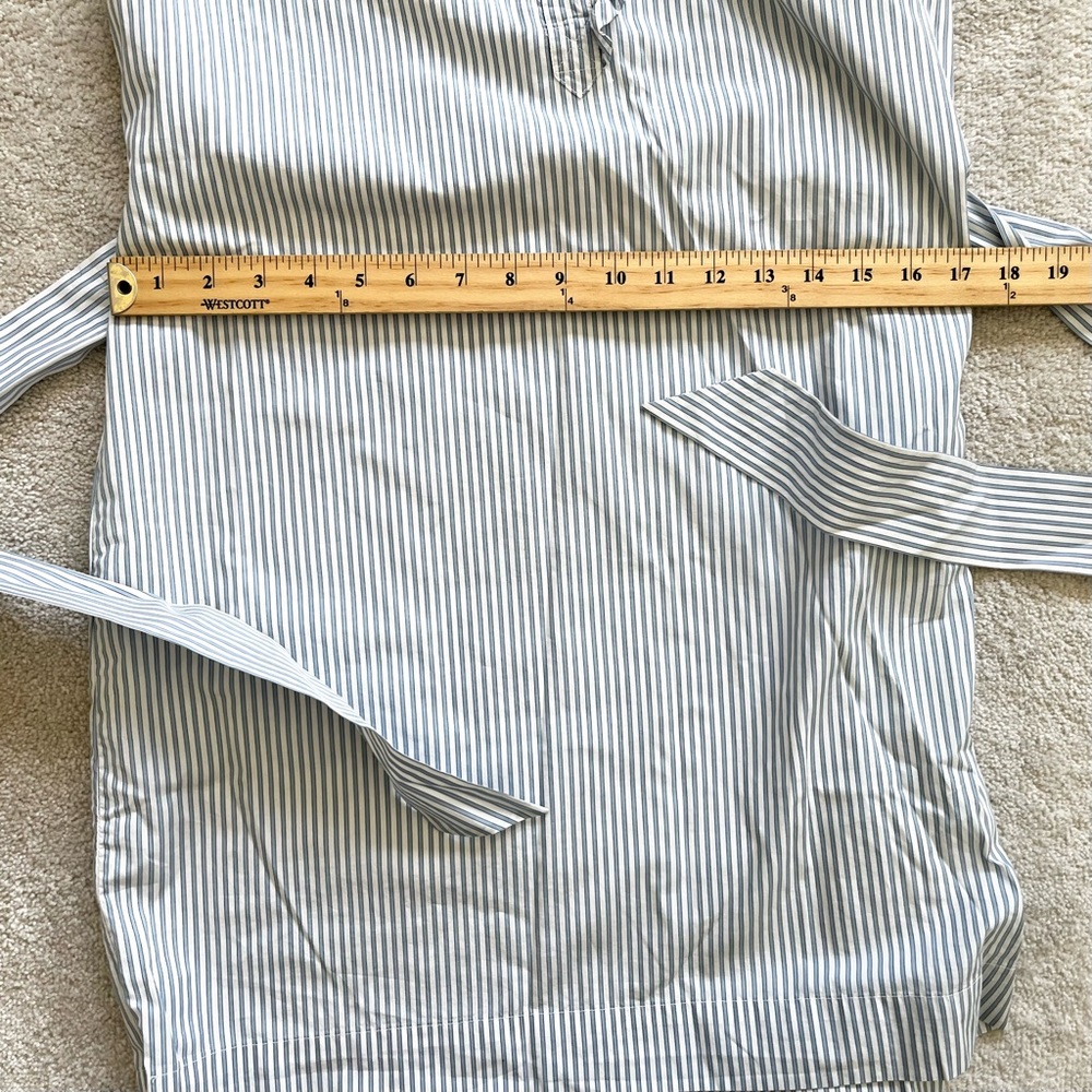 LILLY PULITZER Blue Conductor Stripe Brinkley Shirt Dress Size 6 Preppy - Picture 6 of 10